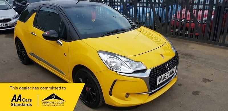 Yellow Used 2017 DS Automobiles DS3 Performance Hatchback | £6,295 (Fair price) - Image 1/4