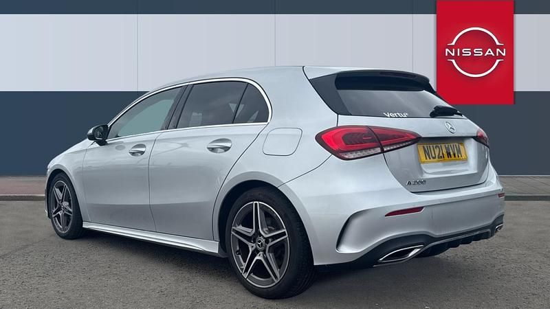 Used Mercedes A200 AMG line 163 HP (119 kW) 2021 Silver Hatchback