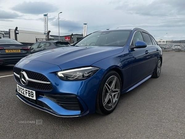 Used Mercedes C200 AMG line 2022 Blue Estate