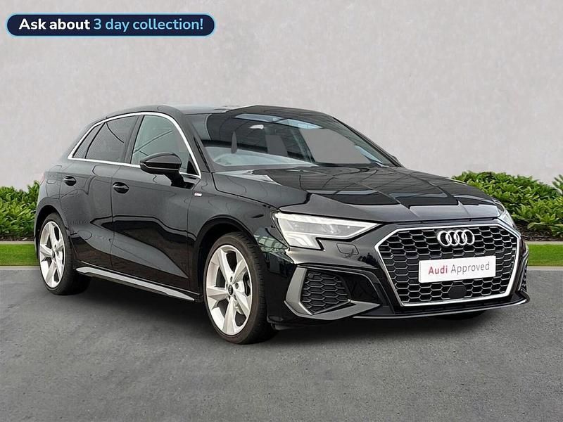 Black Used 2022 Audi A3 S-Line Hatchback | £19,474 (Fair price) - Image 1/4