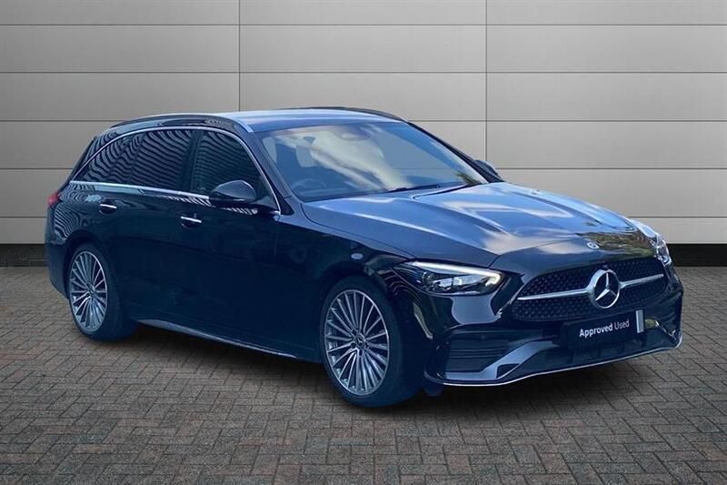 Obsidian black Used 2024 Mercedes C300 AMG Line Premium Estate | £33,650 (Fair price) - Image 1/4
