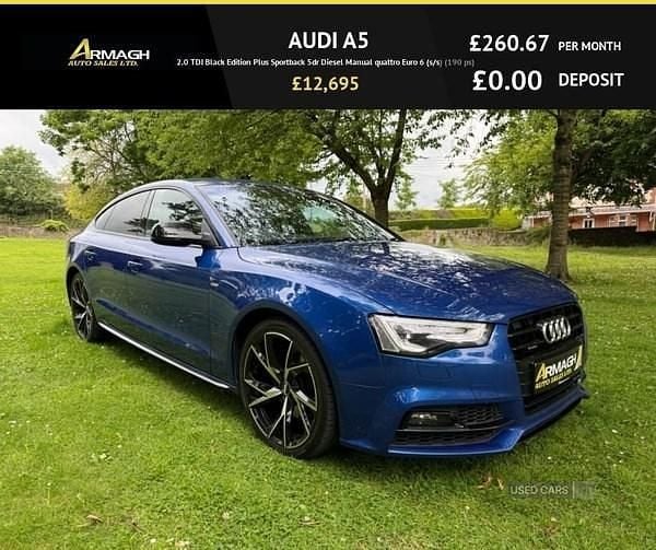 Blue Used 2016 Audi A5 Black Edition Coupe | £12,695 (A bit pricey) - Image 1/4