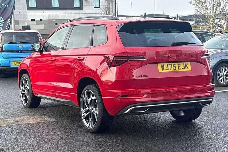 Used Skoda Karoq SportLine 150 HP (110 kW) 2025 Velvet red metallic SUV