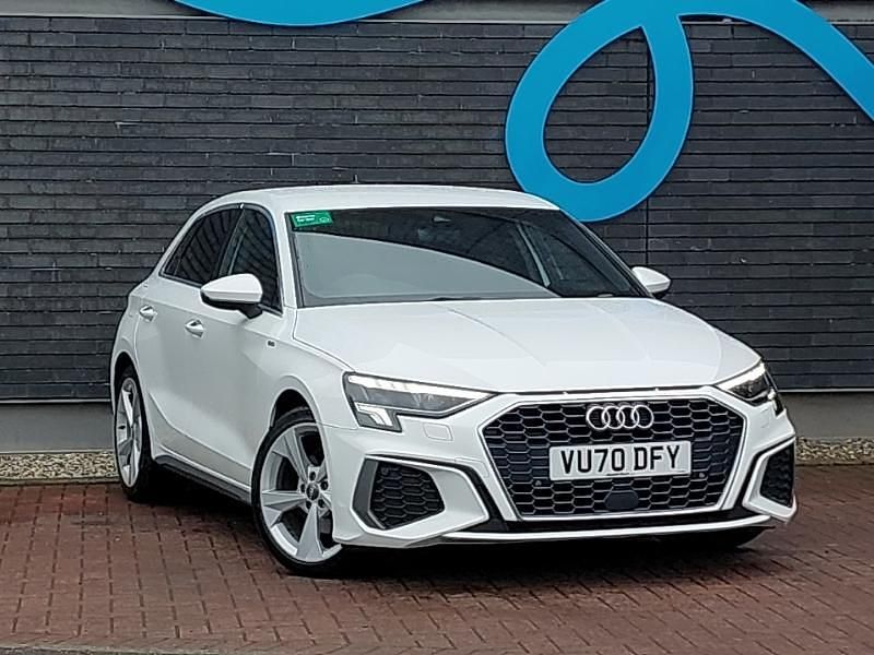 Used Audi A3 S-Line 150 HP (110 kW) 2020 White Sedan
