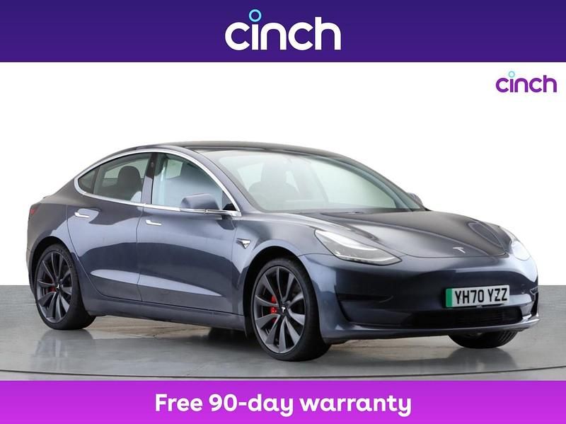 Grey Used 2020 Tesla Model 3 Performance Sedan | £19,049 (Fair price) - Image 1/3