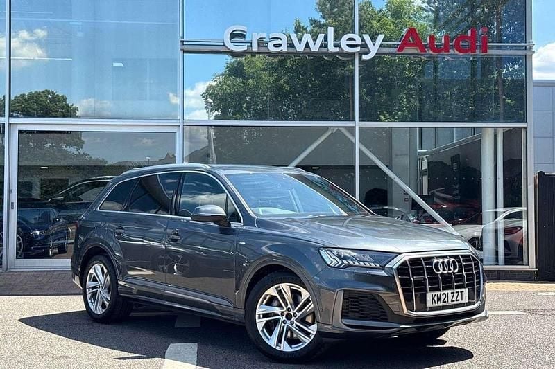 Grey Used 2021 Audi Q7 S-Line SUV | £36,990 (Good price) - Image 1/4