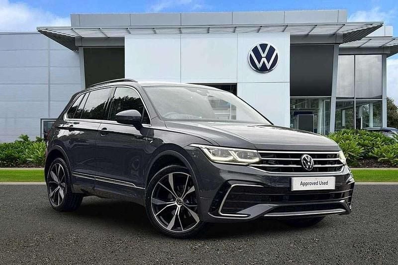 Dolphin grey Used 2022 VW Tiguan R-line SUV | £24,993 (Fair price) - Image 1/4