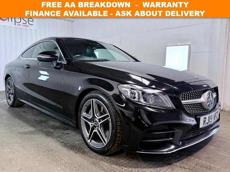 Used Mercedes C300 AMG line 245 HP (180 kW) 2019 Black Coupe