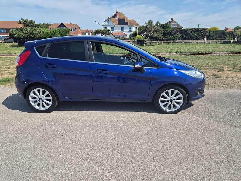 Deep impact blue metallic Used 2017 Ford Fiesta Titanium Hatchback | £9,995 (A bit pricey) - Image 1/4