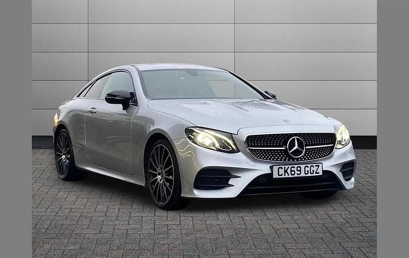 Used Mercedes E350 AMG line 295 HP (216 kW) 2019 Silver Coupe