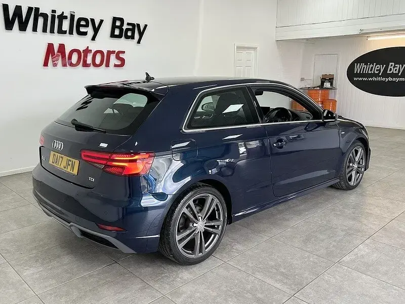Used Audi A3 S-Line 150 HP (110 kW) 2017 Blue Hatchback