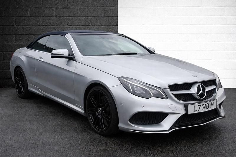 Used Mercedes E350 AMG line 258 HP (189 kW) 2015 Silver Cabriolet