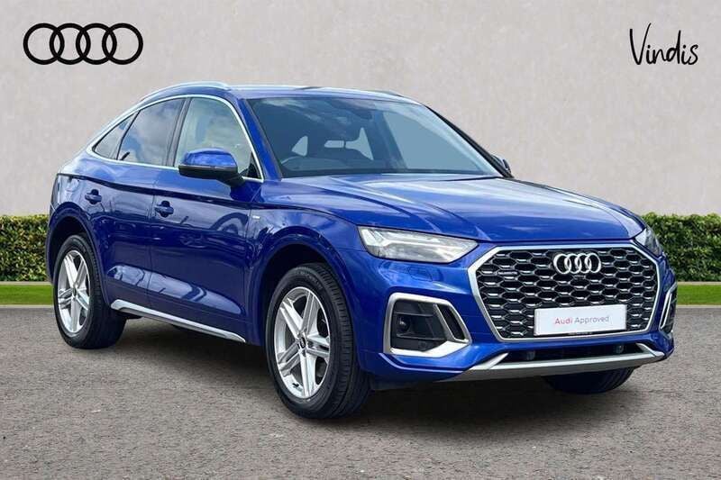 Blue Used 2022 Audi Q5 Sportback S-Line SUV | £31,700 (Good price) - Image 1/4
