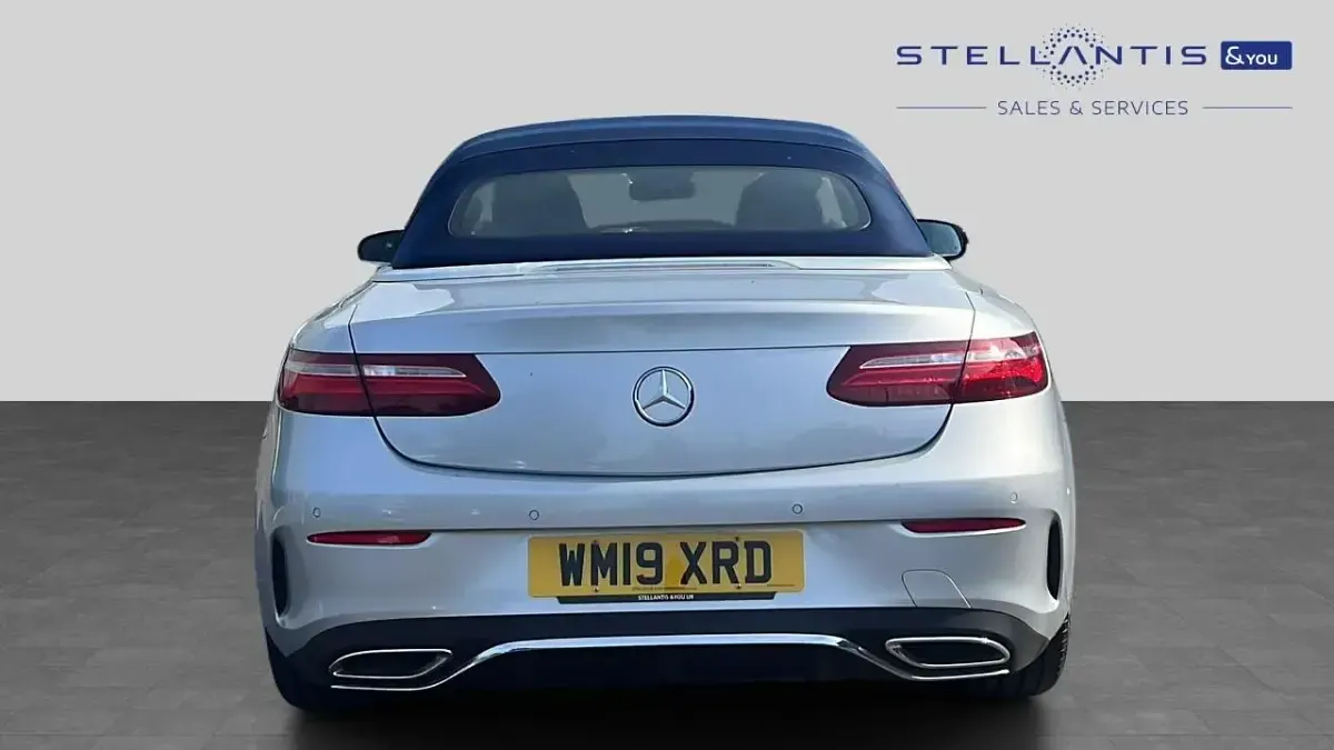 Used Mercedes E220 AMG line 191 HP (140 kW) 2019 Grey Cabriolet