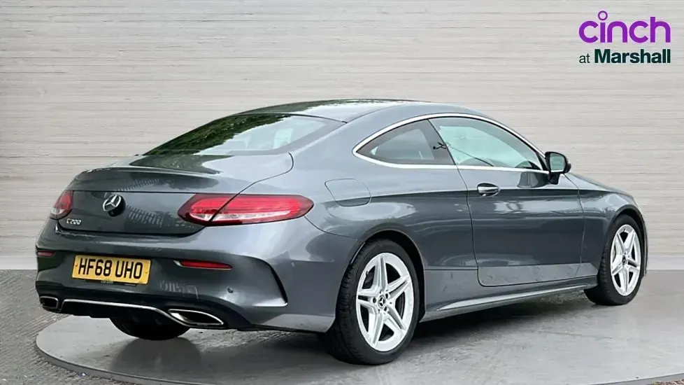 Used Mercedes C200 AMG line 184 HP (135 kW) 2018 Grey Coupe