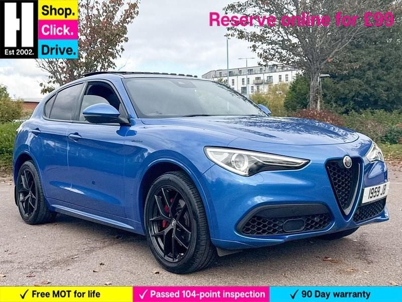Blue Used 2020 Alfa Romeo Stelvio Veloce SUV | £23,800 (Fair price) - Image 1/4