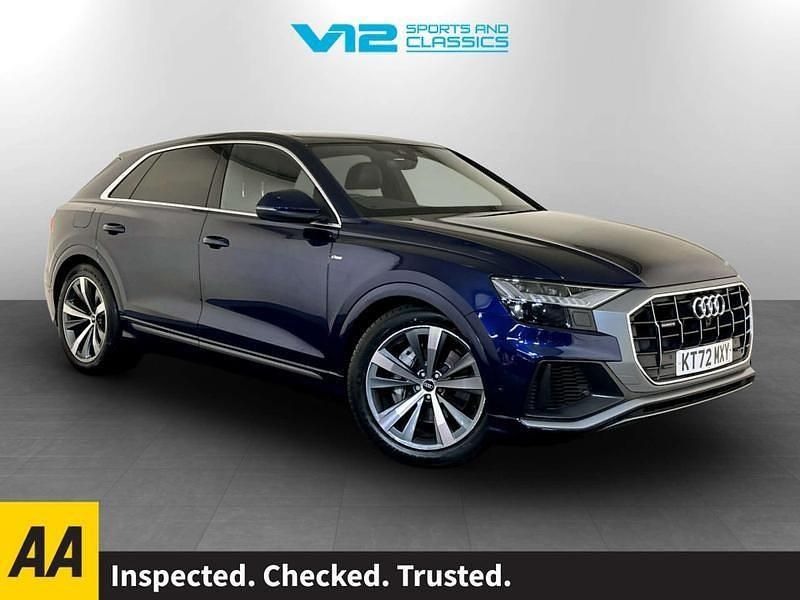 Blue Used 2022 Audi Q8 S-Line SUV | £40,495 (Super price) - Image 1/2