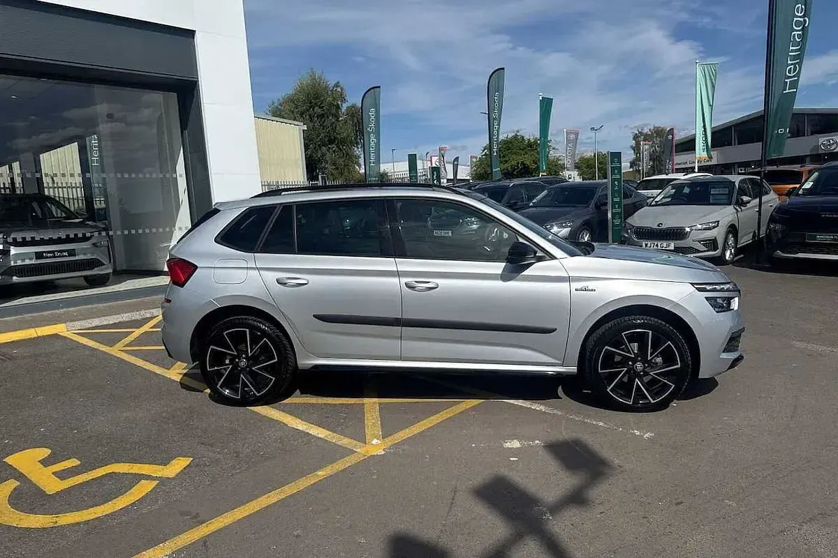 Used Skoda Kamiq Monte Carlo 110 HP (80 kW) 2022 Brilliant silver metallic SUV