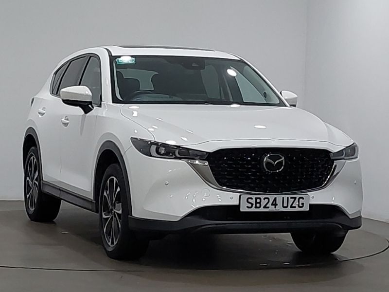 White Used 2024 Mazda CX-5 Exclusive-Line SUV | £23,498 (Fair price) - Image 1/4