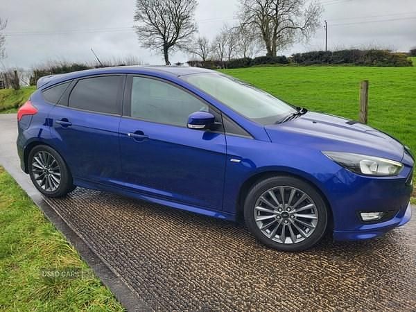 Blue Used 2017 Ford Focus ST-Line Hatchback | £8,495 (Good price) - Image 1/4