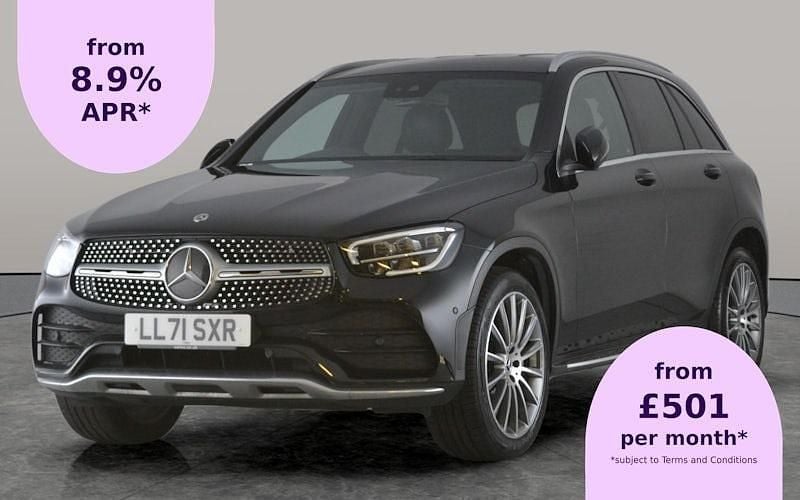 Black Used 2022 Mercedes GLC300 AMG Line Premium Estate | £31,968 (Good price) - Image 1/2