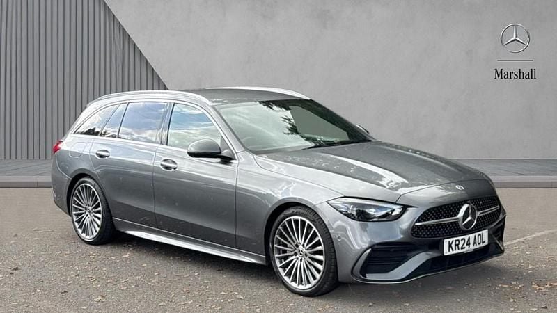 Grey Used 2024 Mercedes C300 AMG Line Premium Estate | £33,901 (Fair price) - Image 1/4