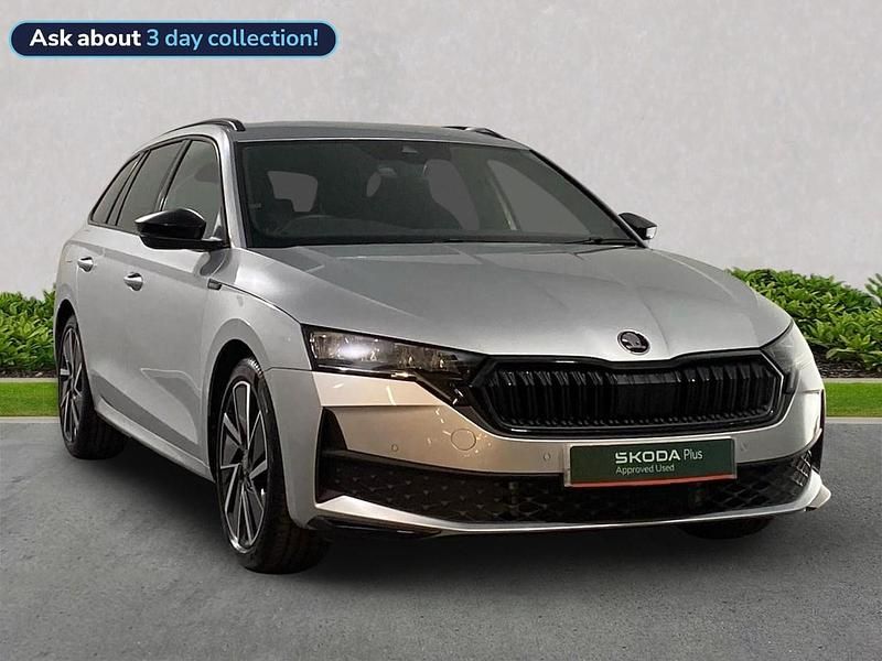Silver New 2025 Skoda Octavia SportLine Estate | £27,902 (Fair price) - Image 1/4