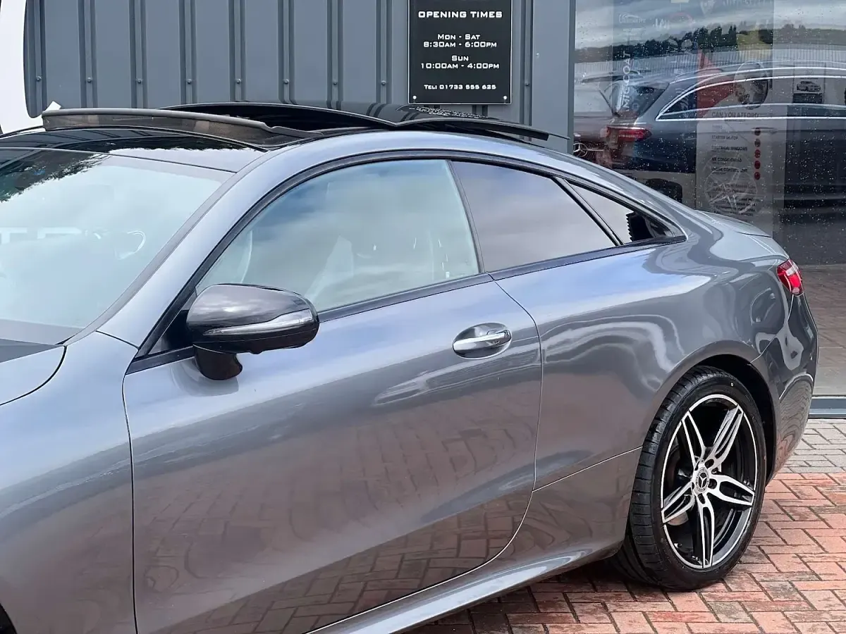 Used Mercedes E220 AMG Line Premium 194 HP (142 kW) 2018 Grey Coupe