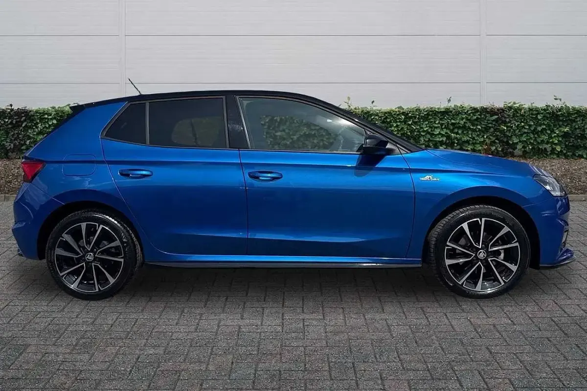 Used Skoda Fabia Monte Carlo 85 HP (62 kW) 2024 Race blue metallic black magic pearl effect Hatchback