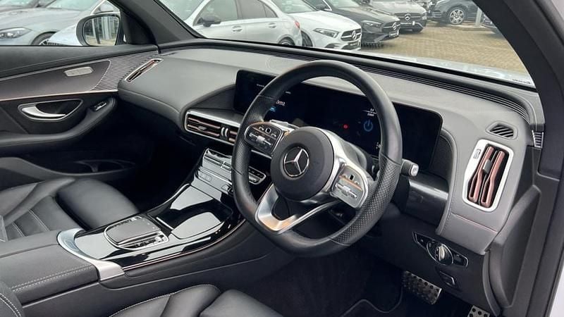 Used Mercedes EQC400 AMG Line Premium 300 kW (408 HP) 2023 Manufaktur opalite white bright SUV