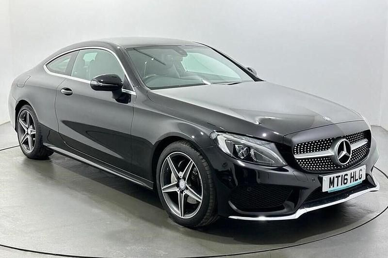 Used Mercedes C220 AMG line 170 HP (125 kW) 2016 Black Coupe