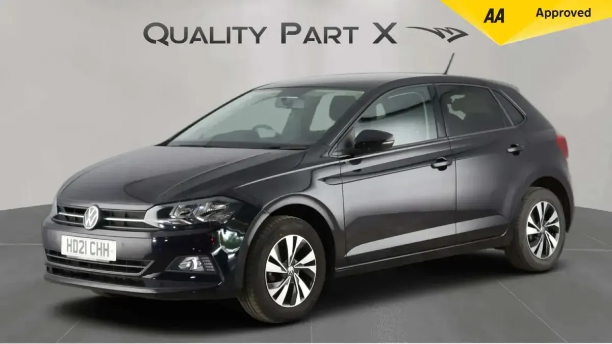 Begagnad VW Polo Match 95 HK (69 kW) 2021 Svart Halvkombi