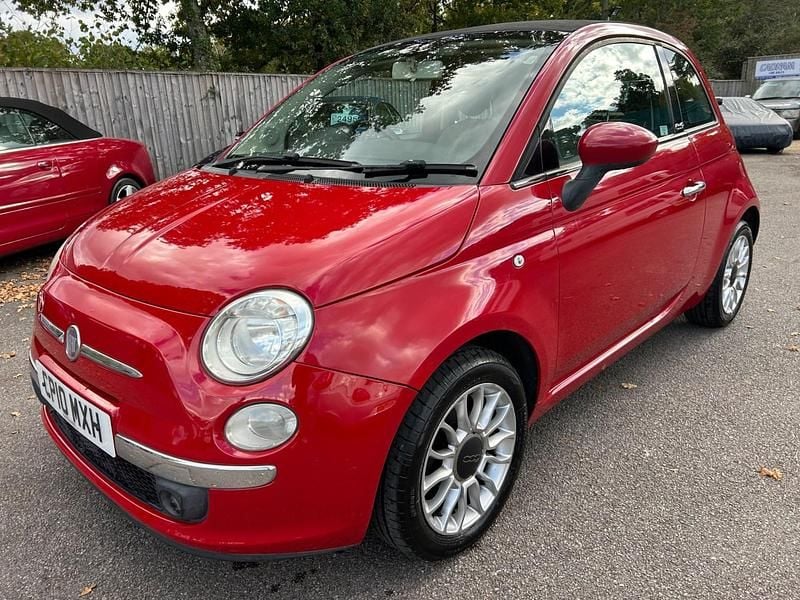 Red Used 2010 Fiat 500C Lounge Cabriolet | £2,995 (Fair price) - Image 1/4