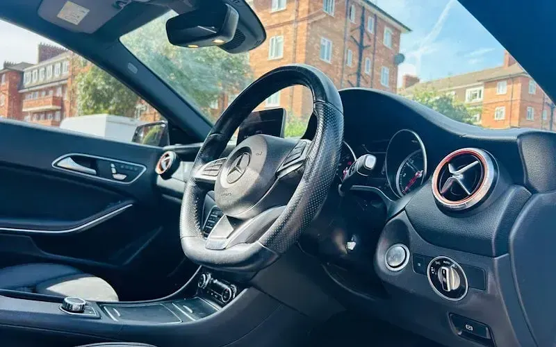 Used Mercedes CLA220 AMG line 170 HP (125 kW) 2018 Black Coupe