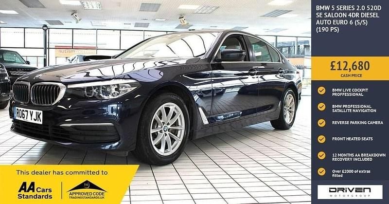 Used BMW 520 Comfort Edition 190 HP (139 kW) 2017 Blue Sedan