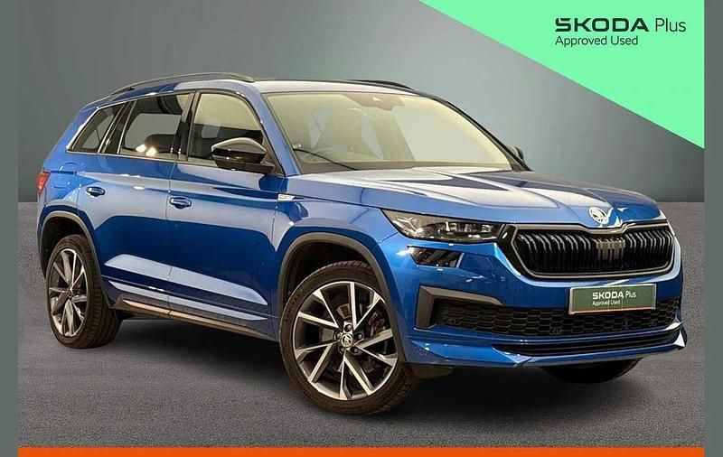 Used Skoda Kodiaq SportLine 196 HP (144 kW) 2022 Race blue metallic SUV