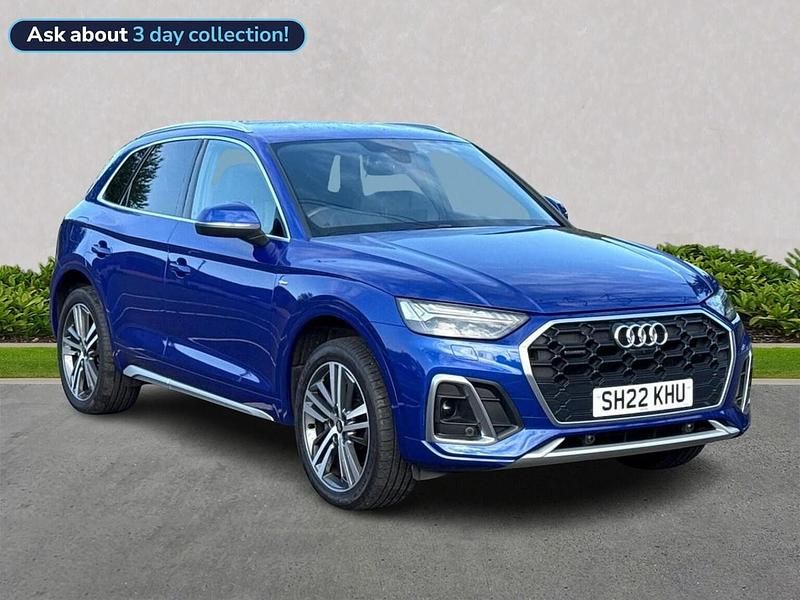 Blue Used 2022 Audi Q5 S-Line SUV | £32,995 (Fair price) - Image 1/4