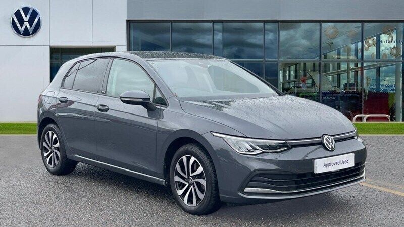 Dolphin grey metallic Used 2022 VW Golf VIII Active Hatchback | £21,430 (Fair price) - Image 1/4