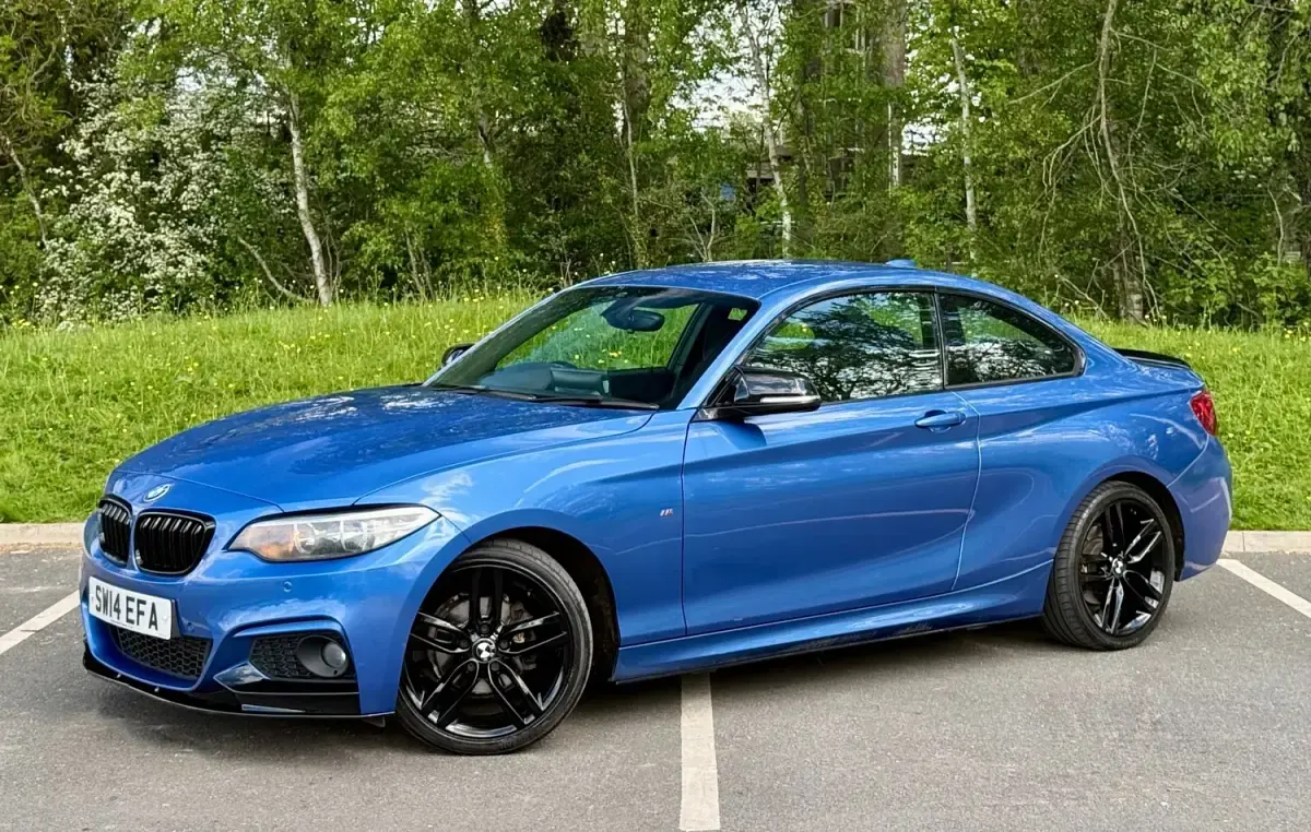 Begagnad BMW 218 M Sport 2014 Blå Sportkupé