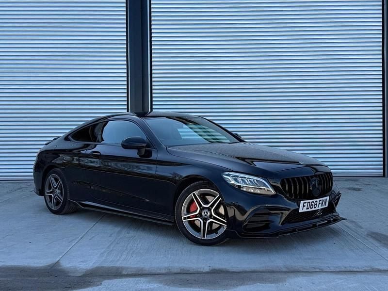 Used Mercedes C300 AMG line 2018 Black Coupe