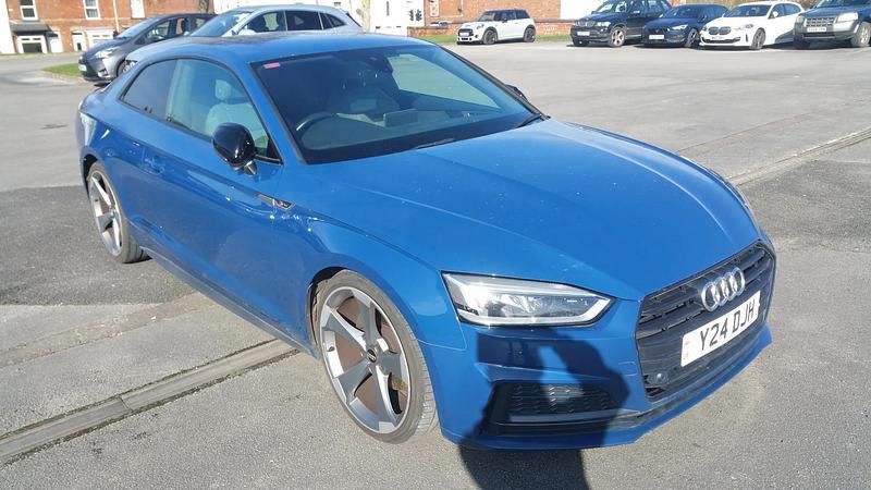 Used Audi A5 Black Edition 150 HP (110 kW) 2019 Blue Coupe