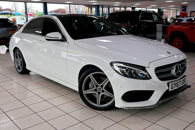 Used Mercedes C220 AMG Line Premium Plus 2017 Polar white Sedan