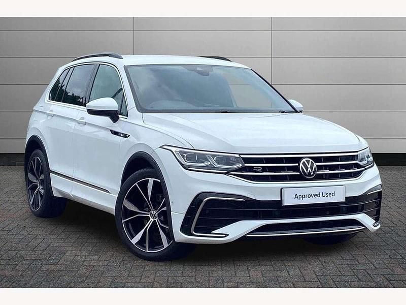 Pure white Used 2022 VW Tiguan R-line SUV | £25,395 (Fair price) - Image 1/3