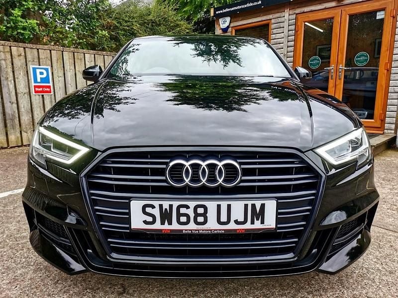 Used Audi A3 Black Edition 150 HP (110 kW) 2018 Black Sedan