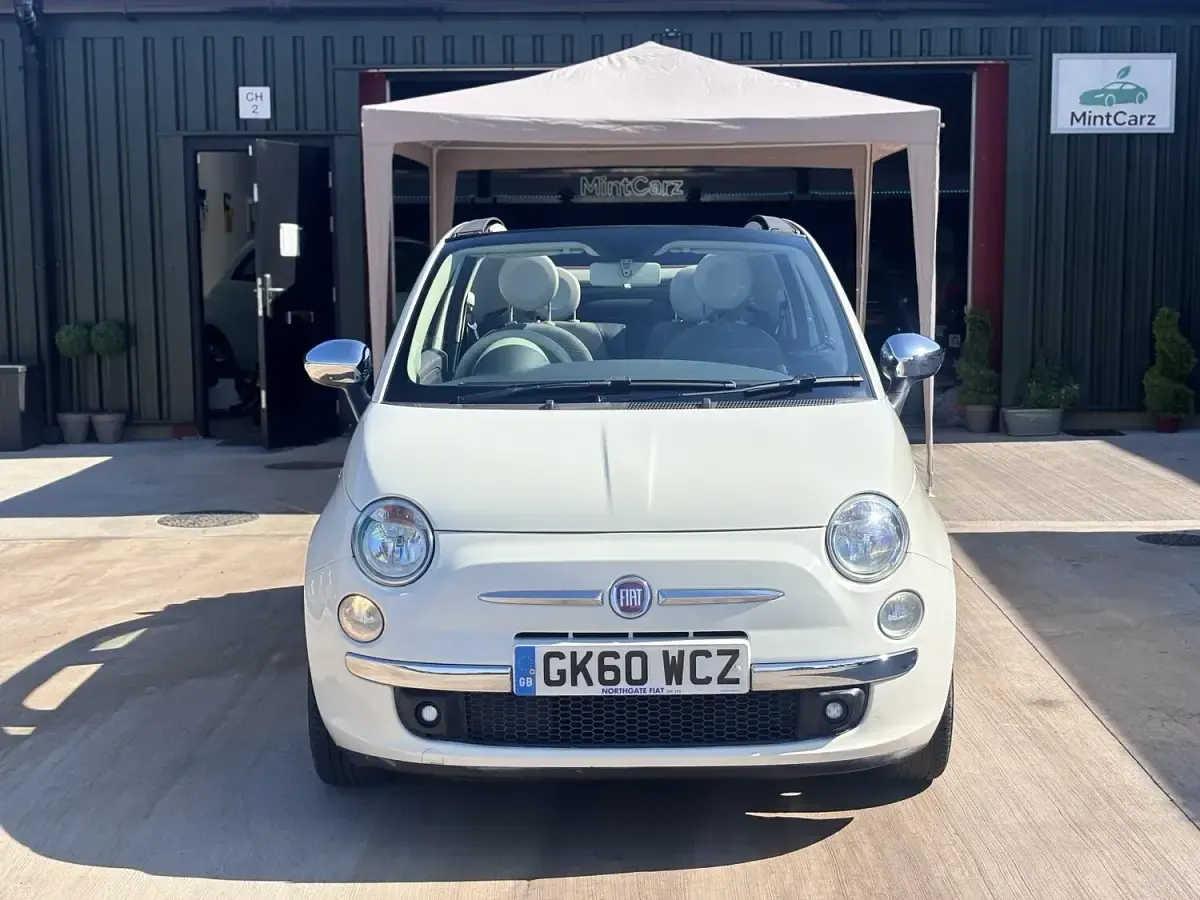 Used Fiat 500 Lounge 2010 White Cabriolet
