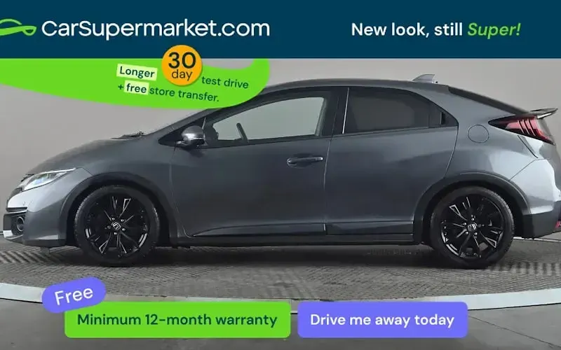 Begagnad Honda Civic SR 141 HK (103 kW) 2015 Grå Halvkombi