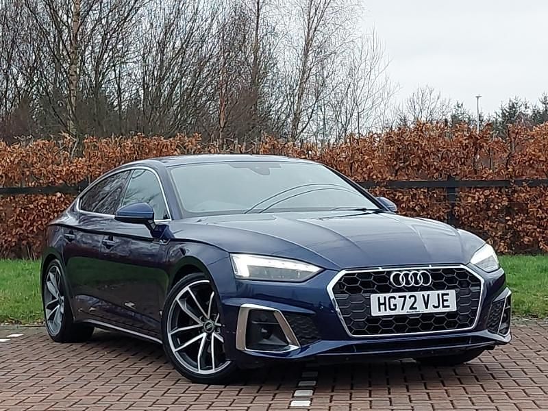 Blue Used 2023 Audi A5 S-Line Hatchback | £26,998 (Fair price) - Image 1/4