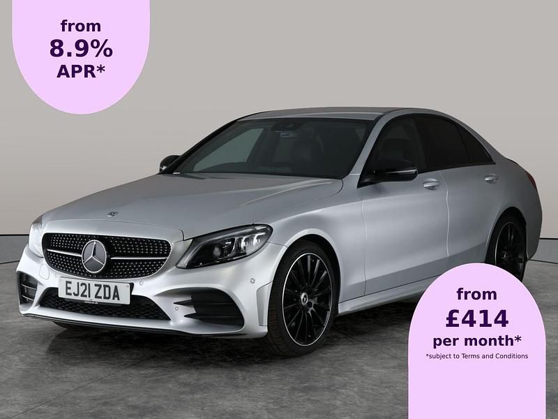 Silver Used 2021 Mercedes C220 AMG Line Premium Sedan | £22,593 (Fair price) - Image 1/2