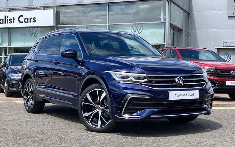 Blue Used 2024 VW Tiguan Allspace R-line SUV | £32,795 (Fair price) - Image 1/4