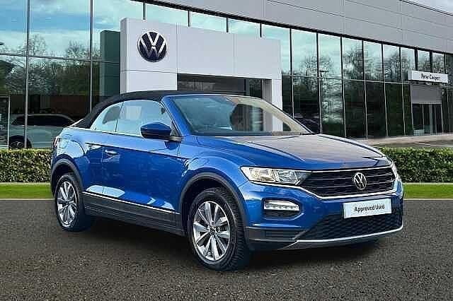Ravenna blue Used 2021 VW T-Roc Design SUV | £16,994 (Fair price) - Image 1/4